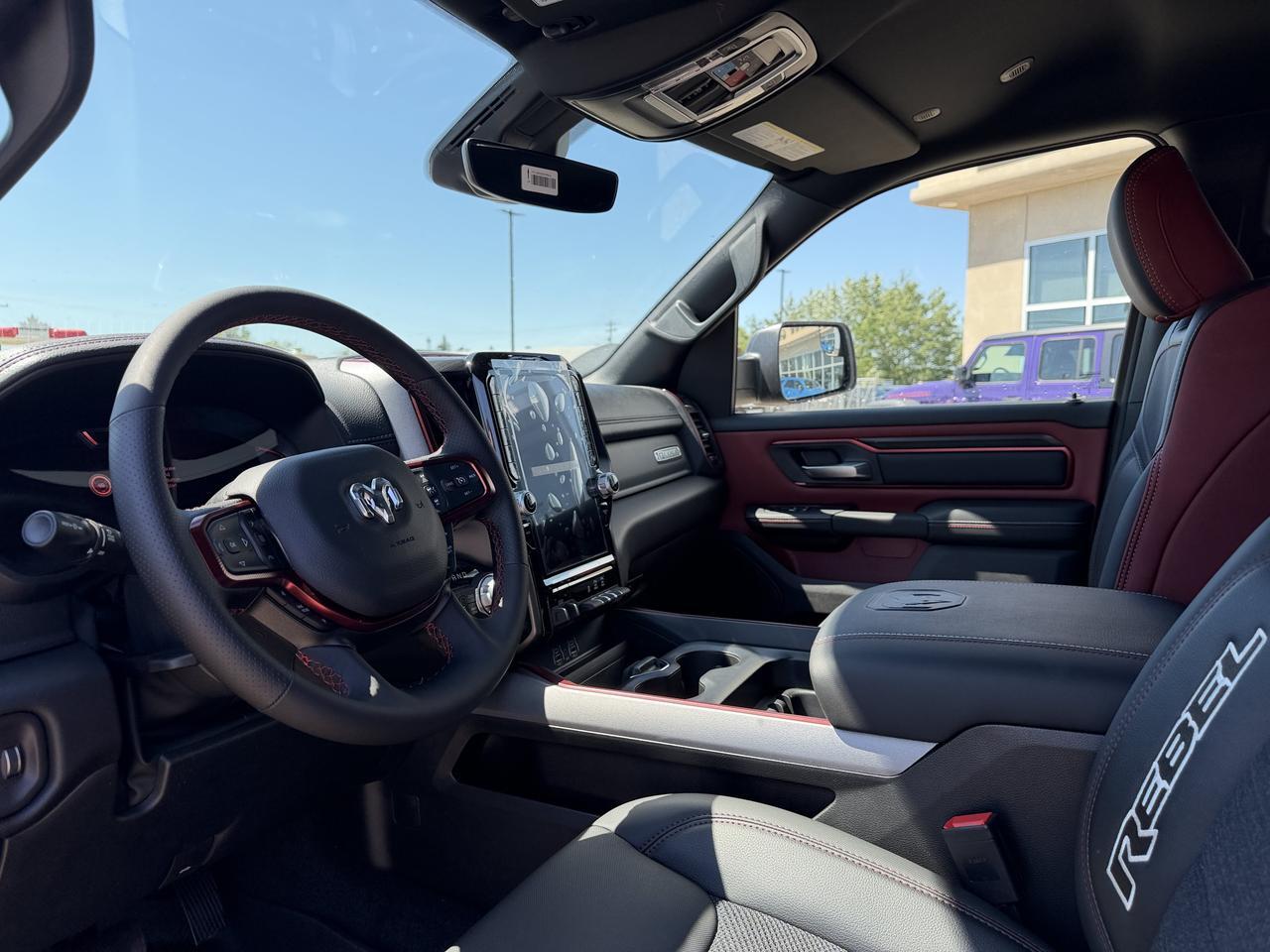 2026 Ram 1500 Rebel Crew Cab 4x4 | HEMI V8 | eTorque Hybrid | Black Red Interior | NAV | Heated Seats | Towing Redwater AB