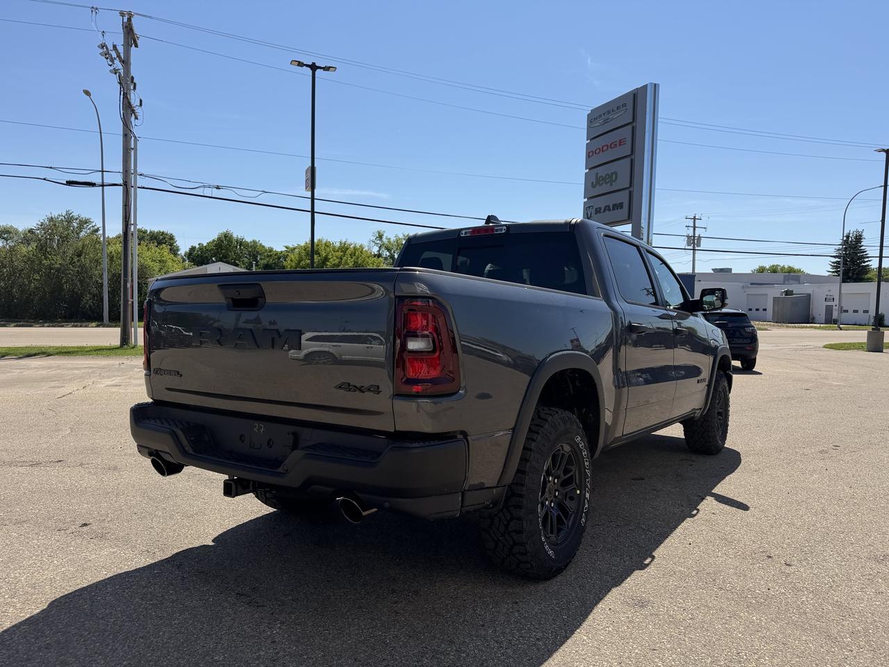 2026 Ram 1500 Rebel Crew Cab 4x4 | HEMI V8 | eTorque Hybrid | Black Red Interior | NAV | Heated Seats | Towing Redwater AB