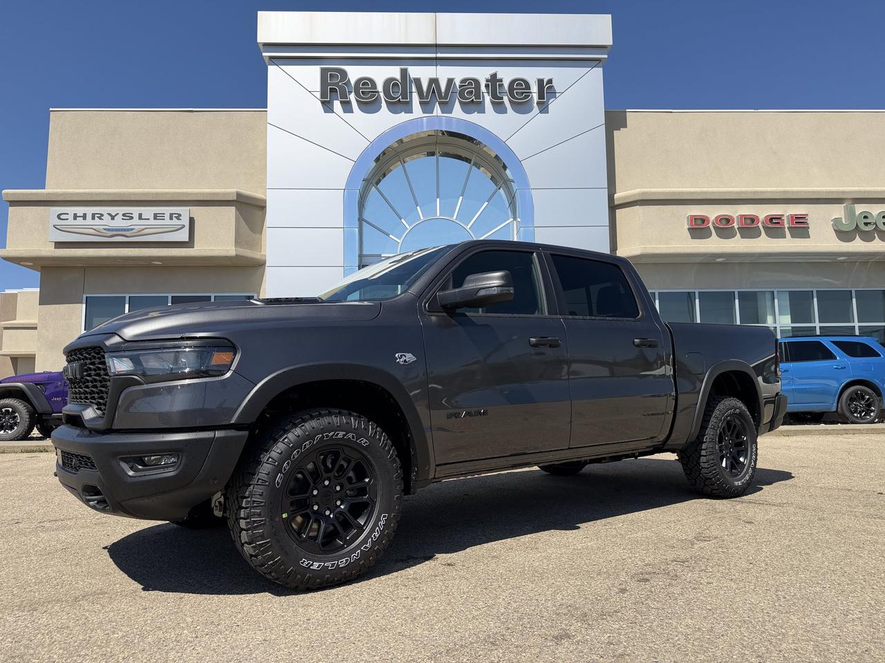 2026 Ram 1500 Rebel Crew Cab 4x4 | HEMI V8 | eTorque Hybrid | Black Red Interior | NAV | Heated Seats | Towing