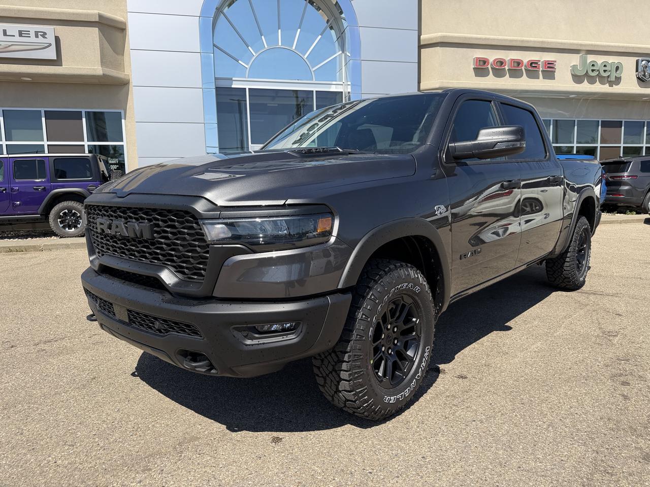 2026 Ram 1500 Rebel Crew Cab 4x4 | HEMI V8 | eTorque Hybrid | Black Red Interior | NAV | Heated Seats | Towing
