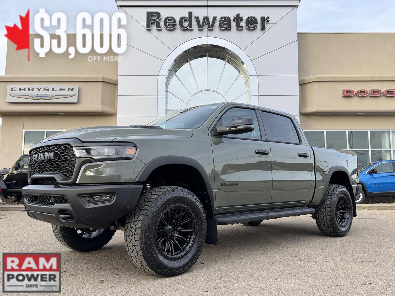 2026 Ram 1500 Rebel Crew Cab 4x4 | Rig Ready RAM - Shake n Bake | 3.5in ReadyLift | Fuel Piston Wheels