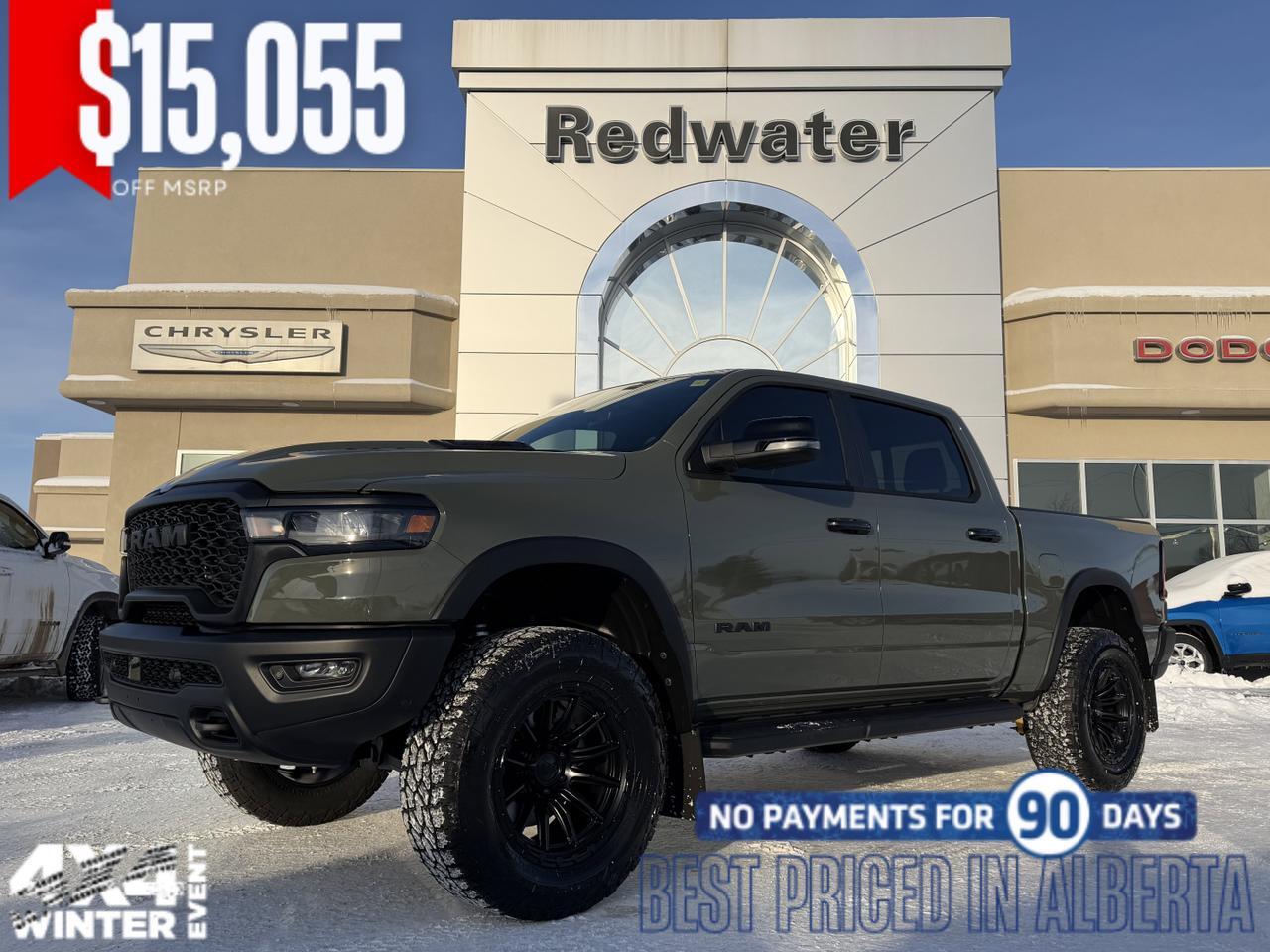2026 Ram 1500 Rebel Crew Cab 4x4 | Rig Ready RAM - Shake n Bake | 3.5in ReadyLift | Fuel Piston Wheels