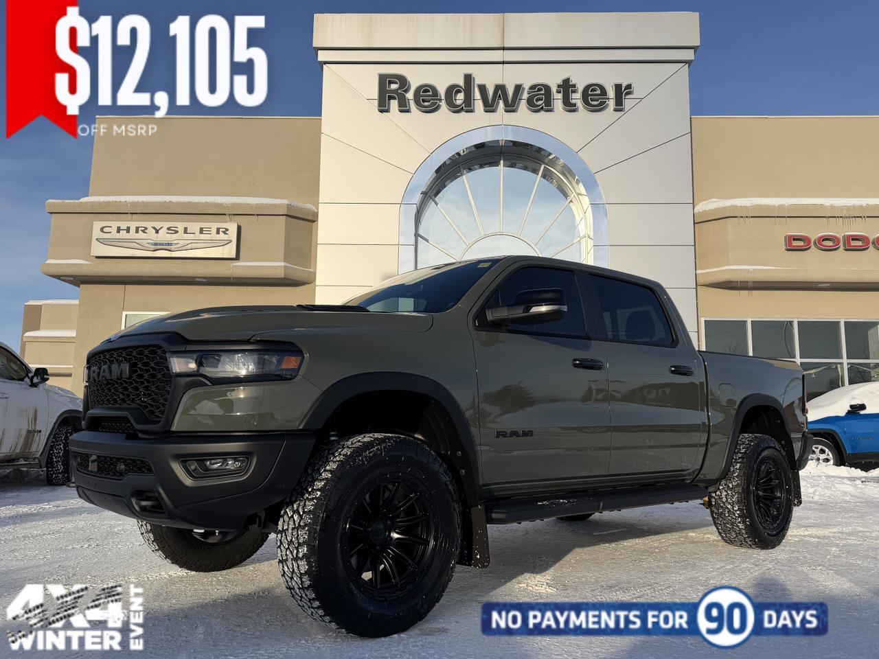 2026 Ram 1500 Rebel Crew Cab 4x4 | Rig Ready RAM - Shake n Bake | 3.5in ReadyLift | Fuel Piston Wheels