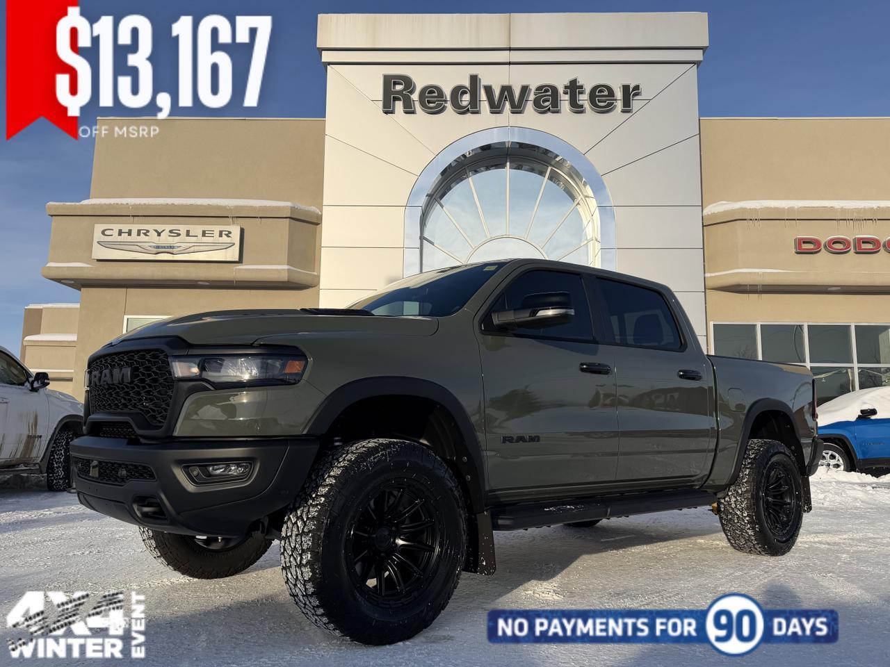 2026 Ram 1500 Rebel Crew Cab 4x4 | Rig Ready RAM - Shake n Bake | 3.5in ReadyLift | Fuel Piston Wheels