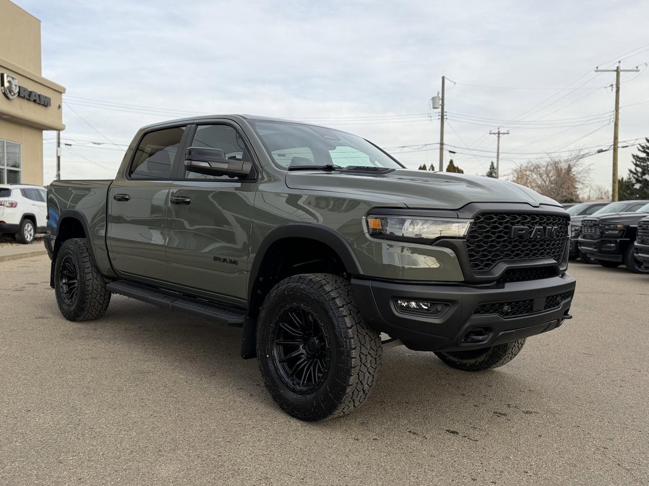 2026 Ram 1500 Rebel Crew Cab 4x4 | Rig Ready RAM - Shake n Bake | Leather | Pano Sunroof | NAV | Heated Vented Sea Redwater AB