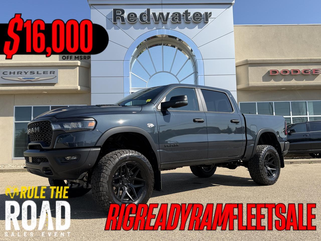 2026 Ram 1500 Rebel Crew Cab 4x4 | Rig Ready Ram | PATRICK | Hemi | 6" Lift Kit | 20" Rims | 35" Tires