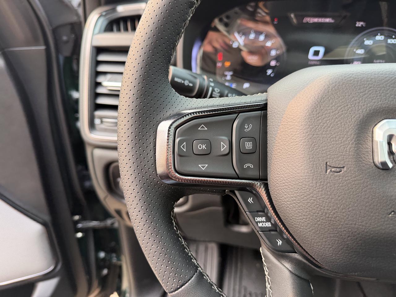 2026 Ram 1500 Rebel Crew Cab 4x4 | Serrano Green | NAV | Panoramic Sunroof | Luxury Leather | Heated Vented Redwater AB