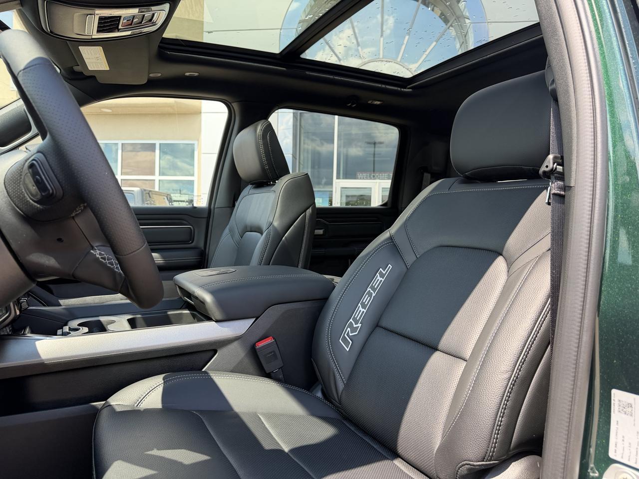 2026 Ram 1500 Rebel Crew Cab 4x4 | Serrano Green | eTorque Hybrid | NAV | Pano Sunroof | Heated Vented Leather Redwater AB