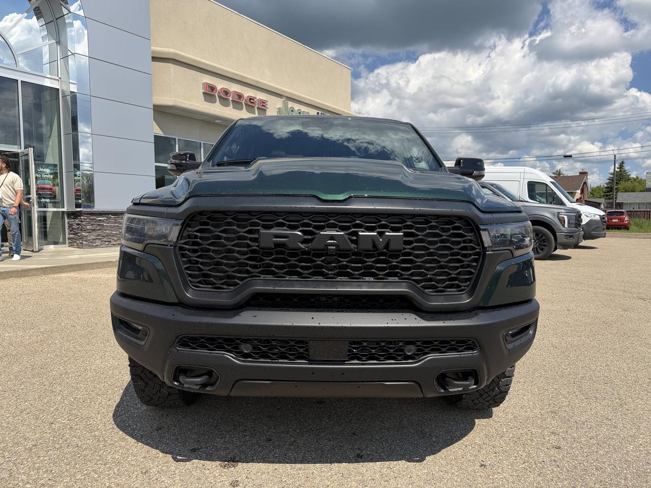 2026 Ram 1500 Rebel Crew Cab 4x4 | Serrano Green | eTorque Hybrid | NAV | Pano Sunroof | Heated Vented Leather Redwater AB