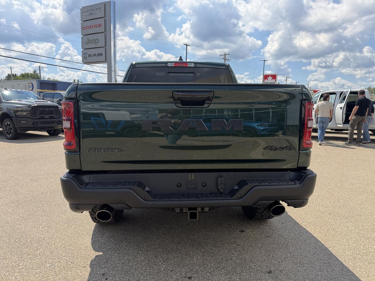 2026 Ram 1500 Rebel Crew Cab 4x4 | Serrano Green | eTorque Hybrid | NAV | Pano Sunroof | Heated Vented Leather Redwater AB