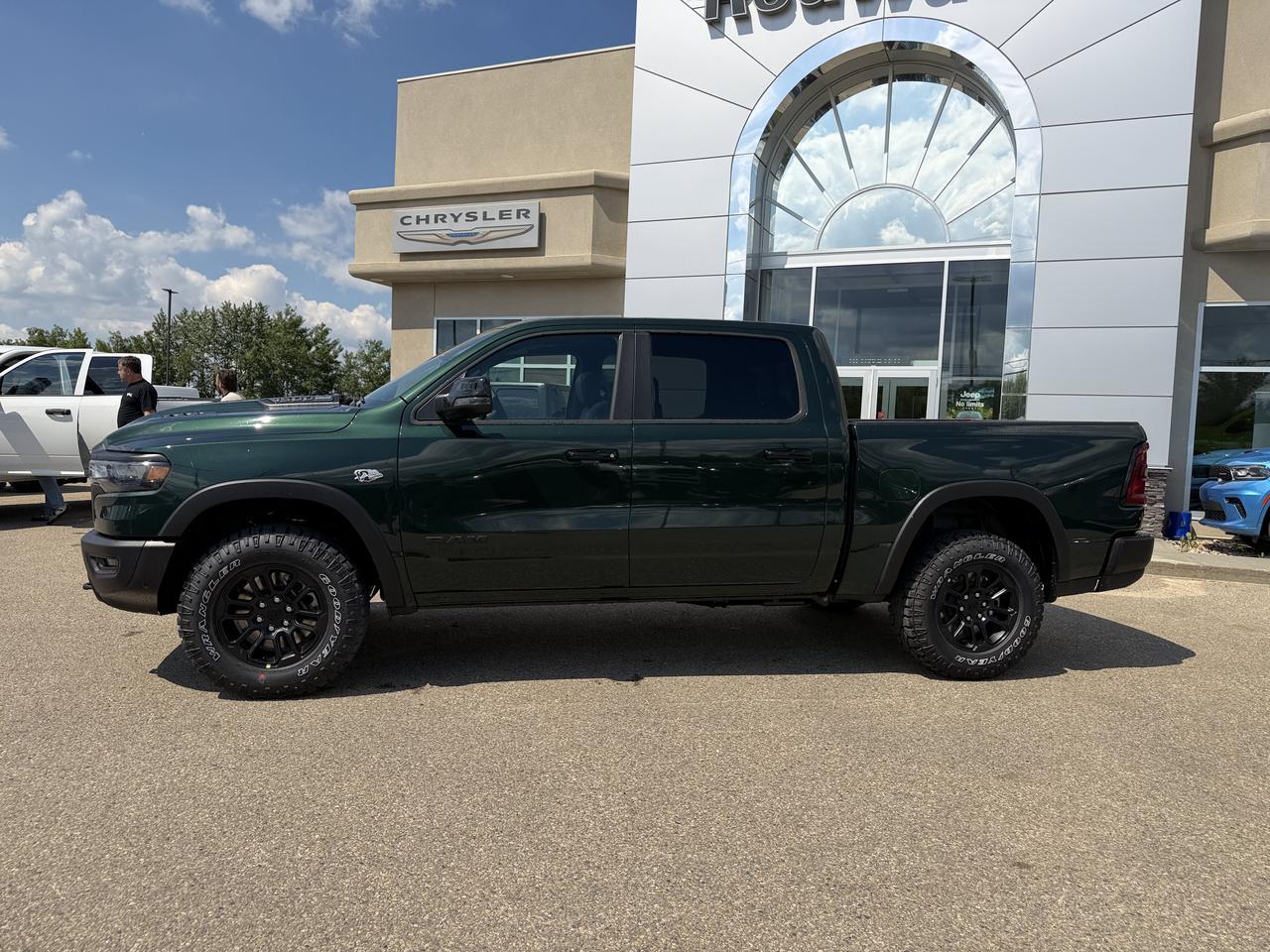 2026 Ram 1500 Rebel Crew Cab 4x4 | Serrano Green | eTorque Hybrid | NAV | Pano Sunroof | Heated Vented Leather