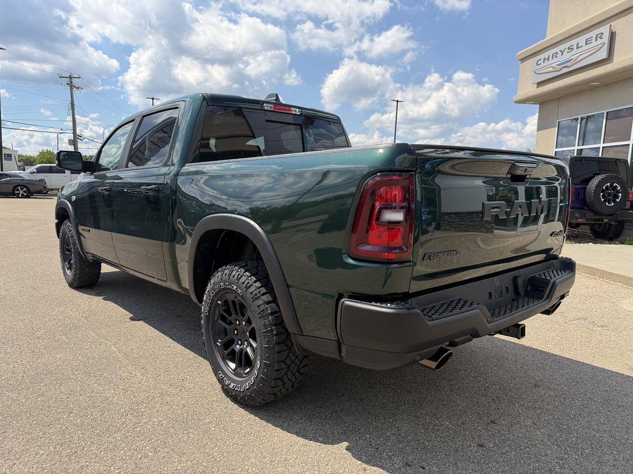 2026 Ram 1500 Rebel Crew Cab 4x4 | Serrano Green | eTorque Hybrid | NAV | Pano Sunroof | Heated Vented Leather Redwater AB