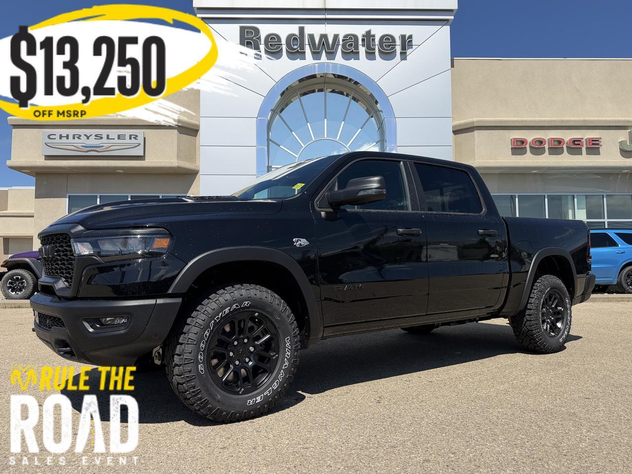 2026 Ram 1500 Rebel Crew Cab 4x4 | V8 Hybrid | 12IN Display | NAV | Backup Camera | Off-Road Suspension