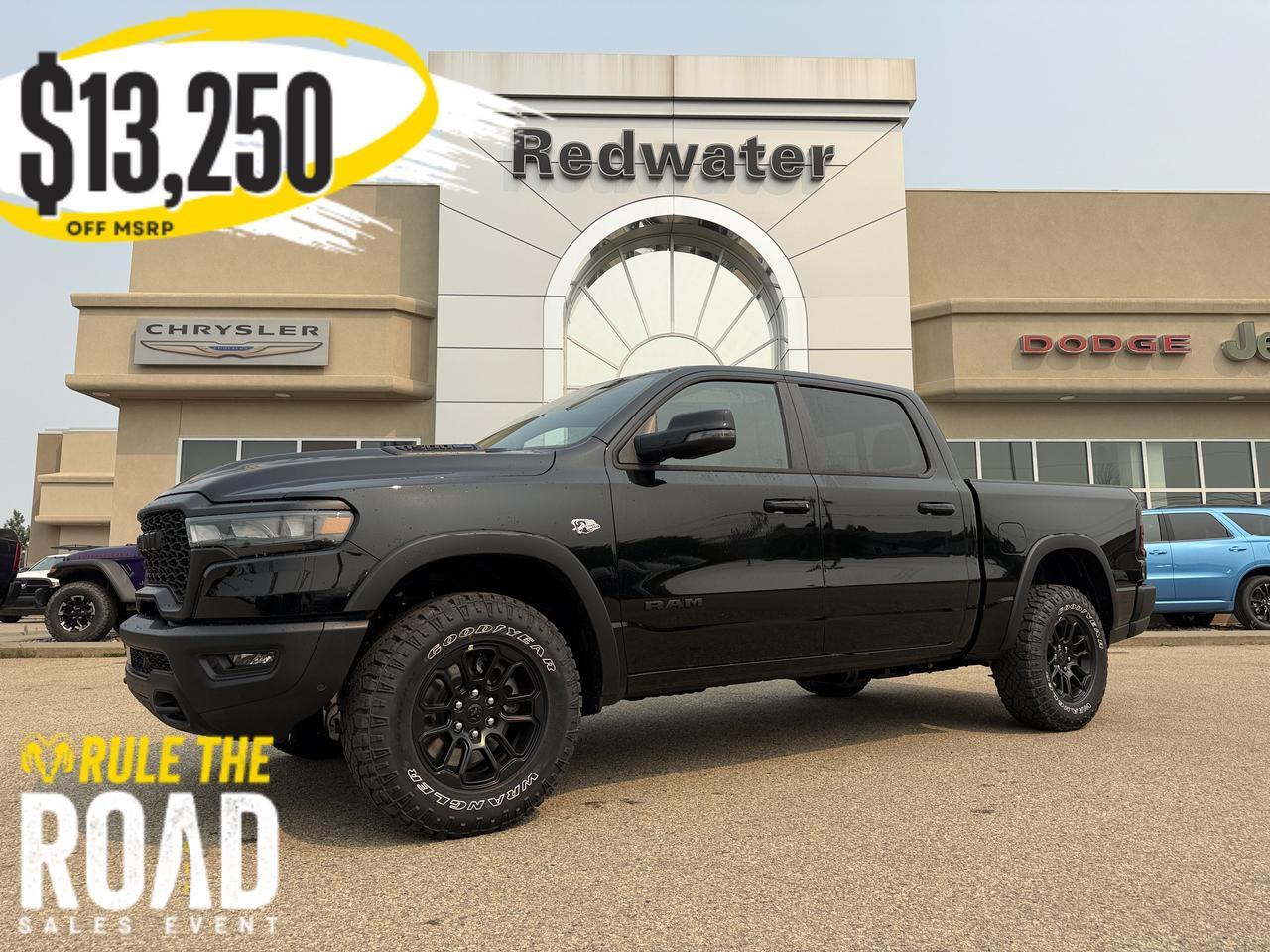 2026 Ram 1500 Rebel Crew Cab 4x4 | V8 Hybrid | NAV | 12IN Display | Apple CarPlay | Trailer Brake Control