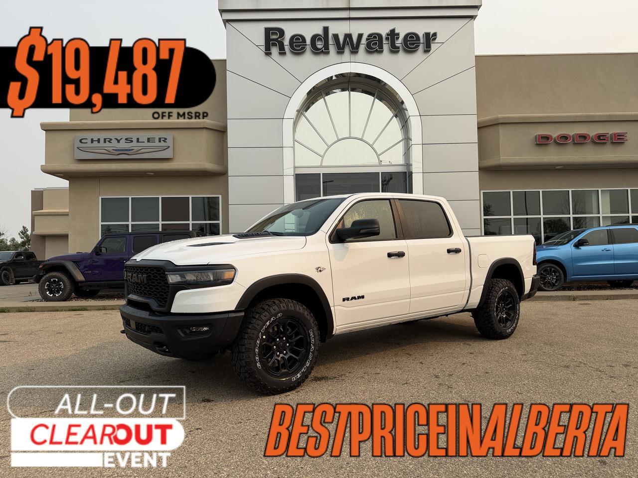 2026 Ram 1500 Rebel Crew Cab 4x4 | V8 Hybrid | Off-Road Suspension | Touchscreen Display | NAV