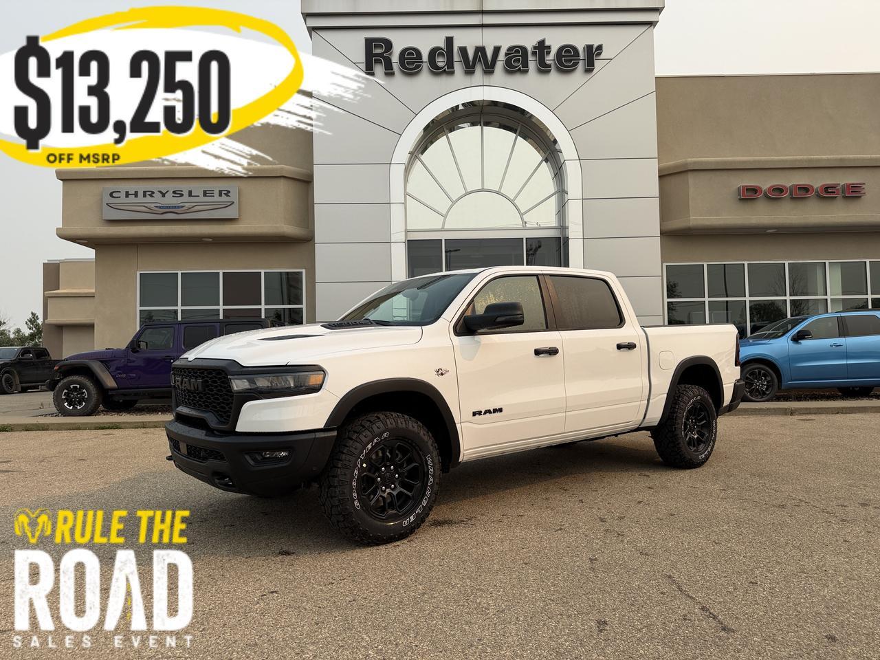 2026 Ram 1500 Rebel Crew Cab 4x4 | V8 Hybrid | Off-Road Suspension | Touchscreen Display | NAV