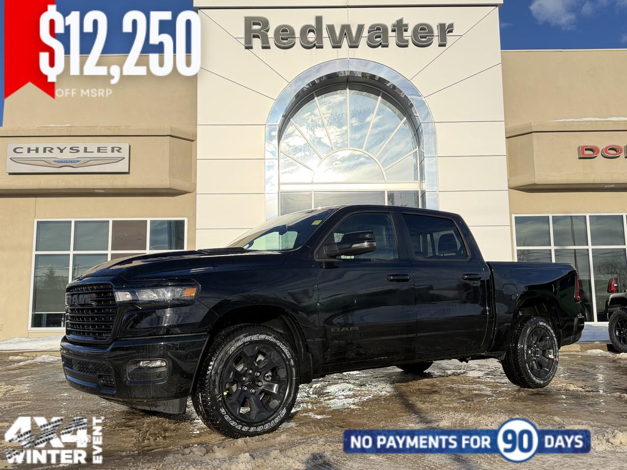 2026 Ram 1500 Sport Crew Cab 4x4 | 3L Hurricane | 12IN Touchscreen | NAV | Heated Front Seats | Sport Hood