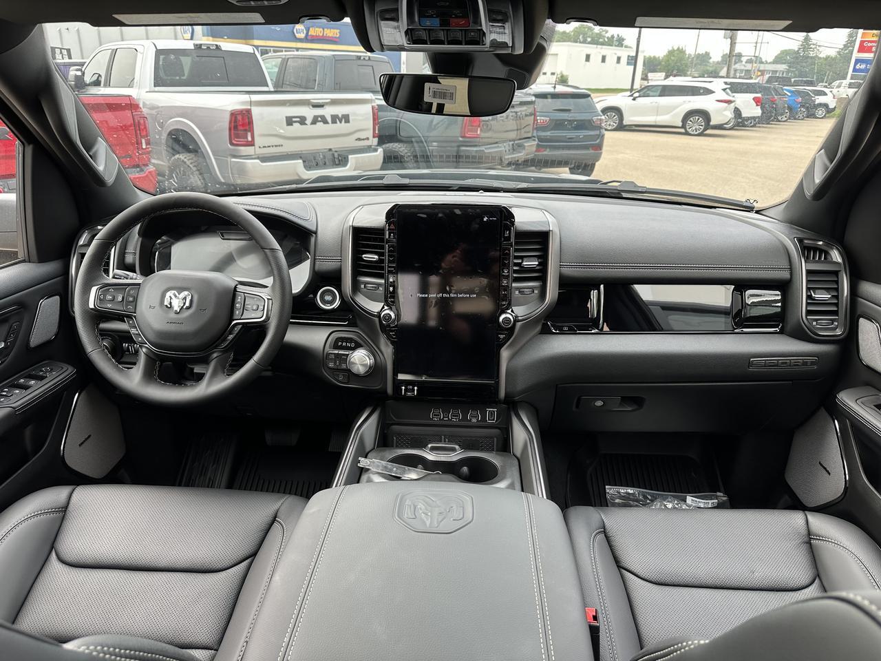 2026 Ram 1500 Sport Crew Cab 4x4 | 3L Hurricane | 12IN Touchscreen | NAV | Heated Vented Leather | Pano Sunroof Redwater AB
