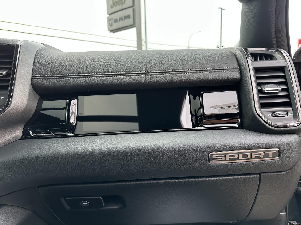 2026 Ram 1500 Sport Crew Cab 4x4 | 3L Hurricane | 12IN Touchscreen | NAV | Heated Vented Leather | Pano Sunroof Redwater AB
