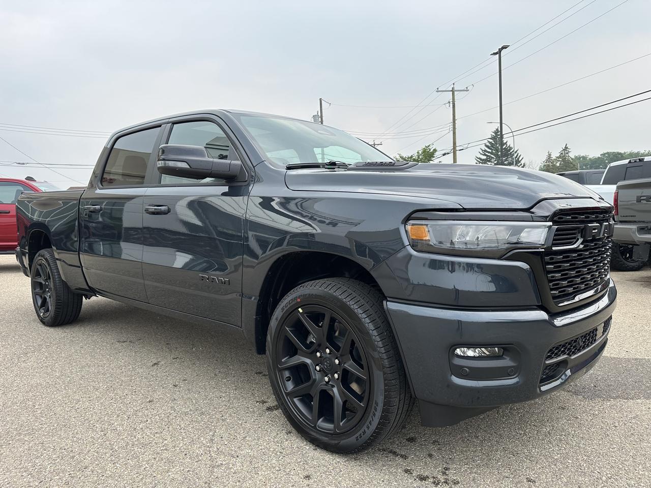 2026 Ram 1500 Sport Crew Cab 4x4 | 3L Hurricane | 12IN Touchscreen | NAV | Heated Vented Leather | Pano Sunroof Redwater AB