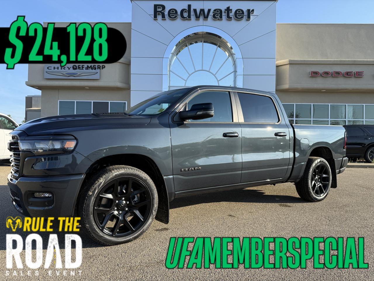 2026 Ram 1500 Sport Crew Cab 4x4 | 3L Hurricane | Forged Blue | Black Interior | 12IN Display | Heated Seats
