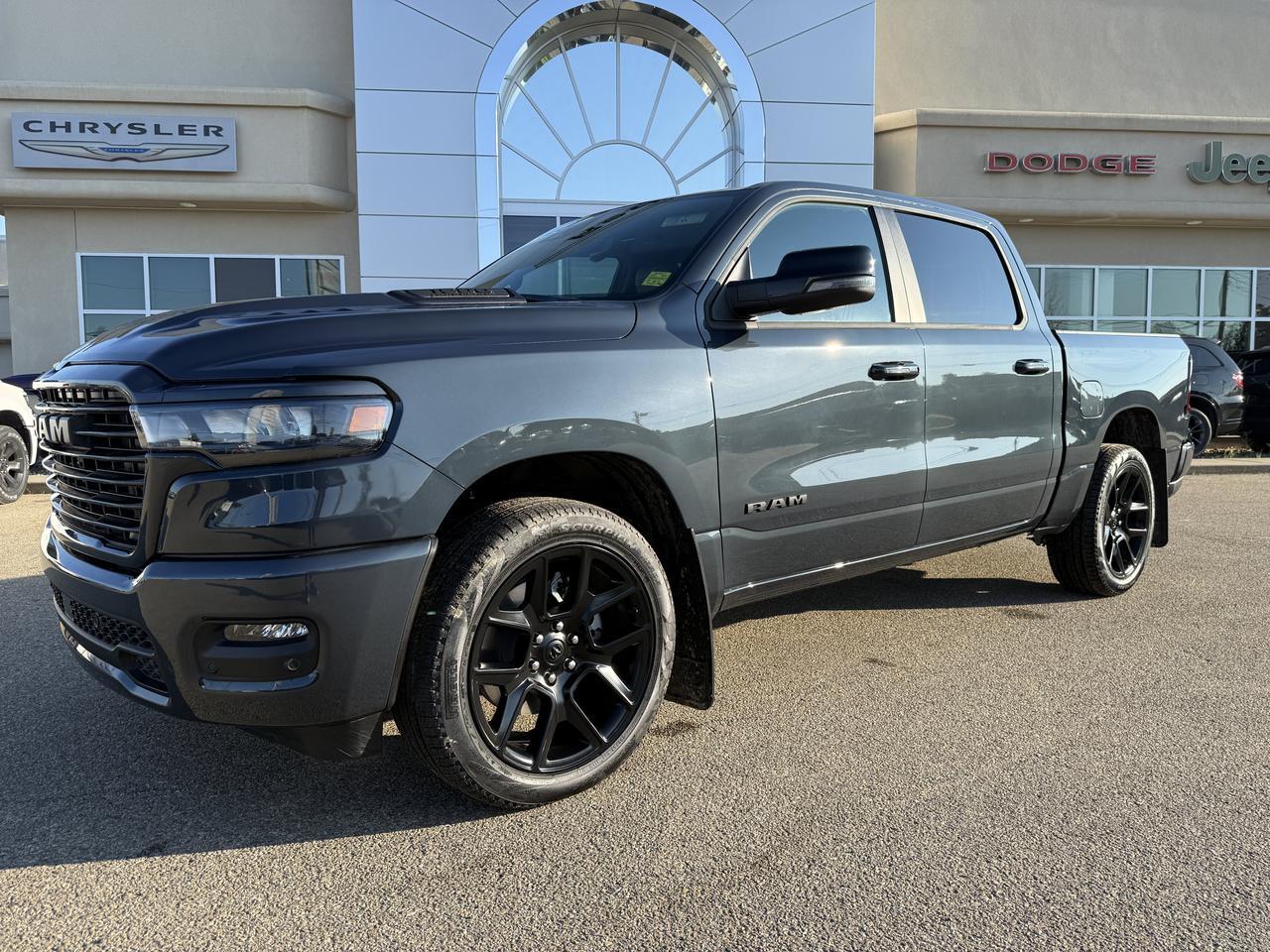 2026 Ram 1500 Sport Crew Cab 4x4 | 3L Hurricane | Forged Blue | Black Interior | 12IN Display | Heated Seats Redwater AB