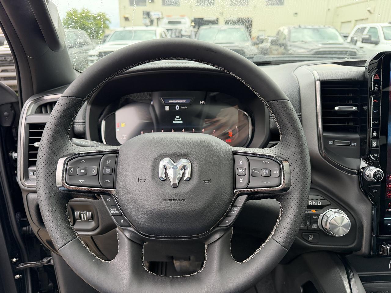 2026 Ram 1500 Sport Crew Cab 4x4 | 3L Hurricane | Pano Sunroof | Black Leather | Heated Vented Seats | NAV Redwater AB