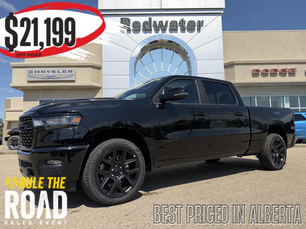 2026 Ram 1500 Sport Crew Cab 4x4 | 3L Hurricane | Pano Sunroof | Black Leather | Heated Vented Seats | NAV