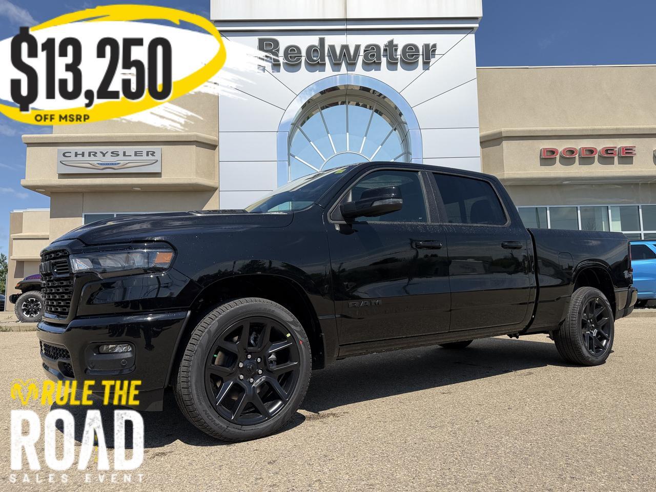 2026 Ram 1500 Sport Crew Cab 4x4 | 3L Hurricane | Pano Sunroof | Black Leather | Heated Vented Seats | NAV