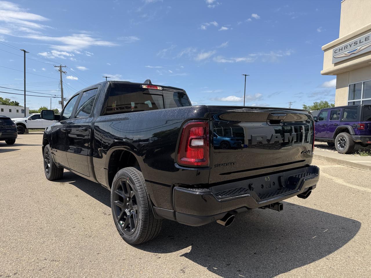 2026 Ram 1500 Sport Crew Cab 4x4 | 3L Hurricane | Pano Sunroof | Black Leather | Heated Vented Seats | NAV Redwater AB