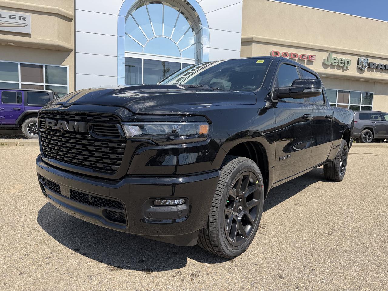 2026 Ram 1500 Sport Crew Cab 4x4 | 3L Hurricane | Pano Sunroof | Black Leather | Heated Vented Seats | NAV Redwater AB