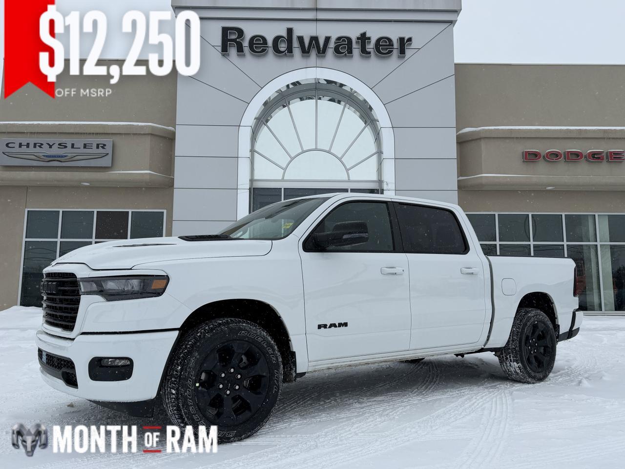 2026 Ram 1500 Sport Crew Cab 4x4 | 3L Hurricane | Pano Sunroof | NAV | Heated Seats | Alpine Audio