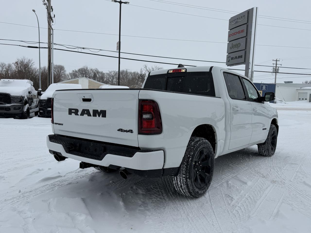 2026 Ram 1500 Sport Crew Cab 4x4 | 3L Hurricane | Pano Sunroof | NAV | Heated Seats | Alpine Audio Redwater AB