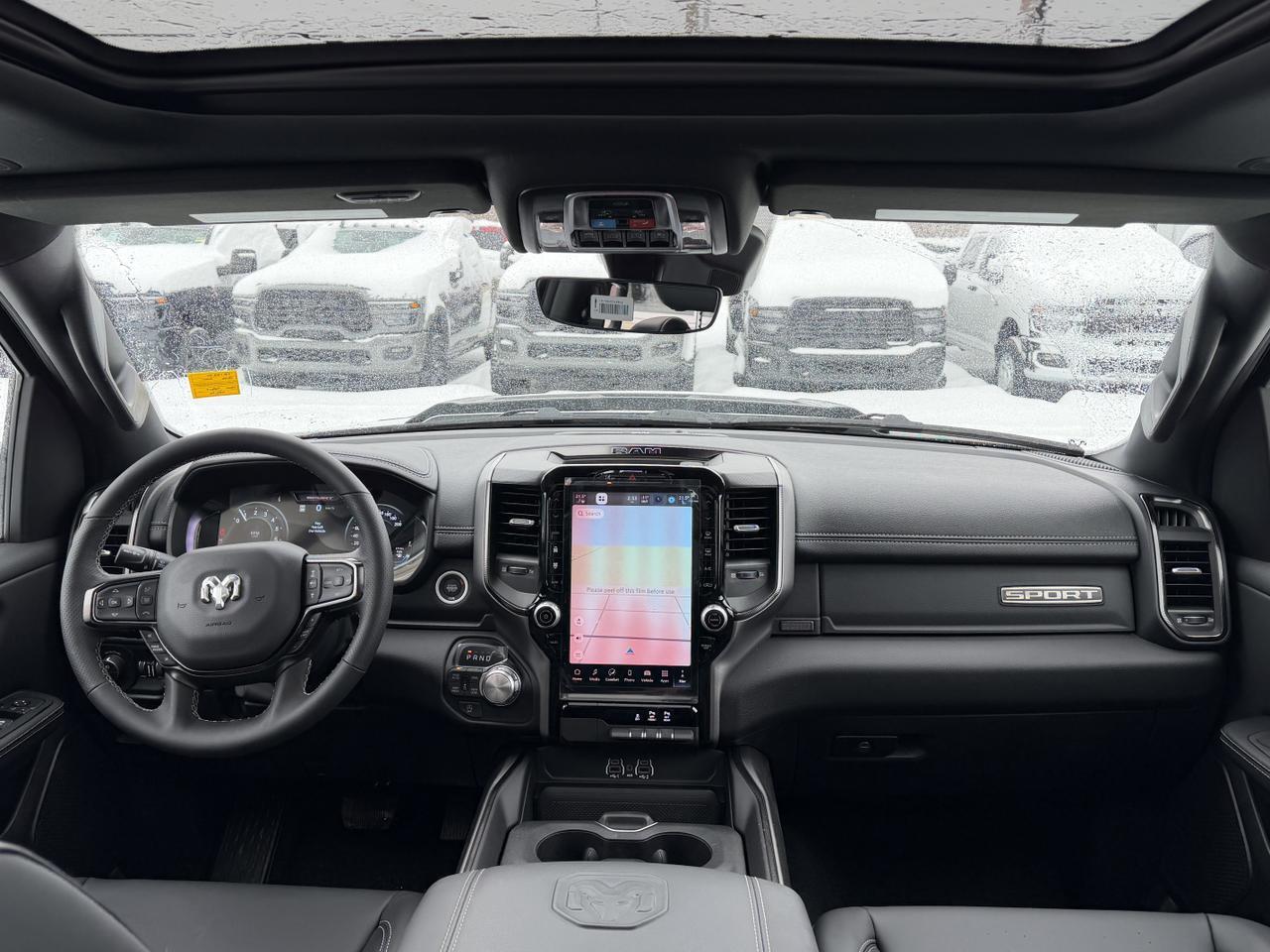 2026 Ram 1500 Sport Crew Cab 4x4 | 3L Hurricane | Pano Sunroof | NAV | Heated Seats | Alpine Audio Redwater AB