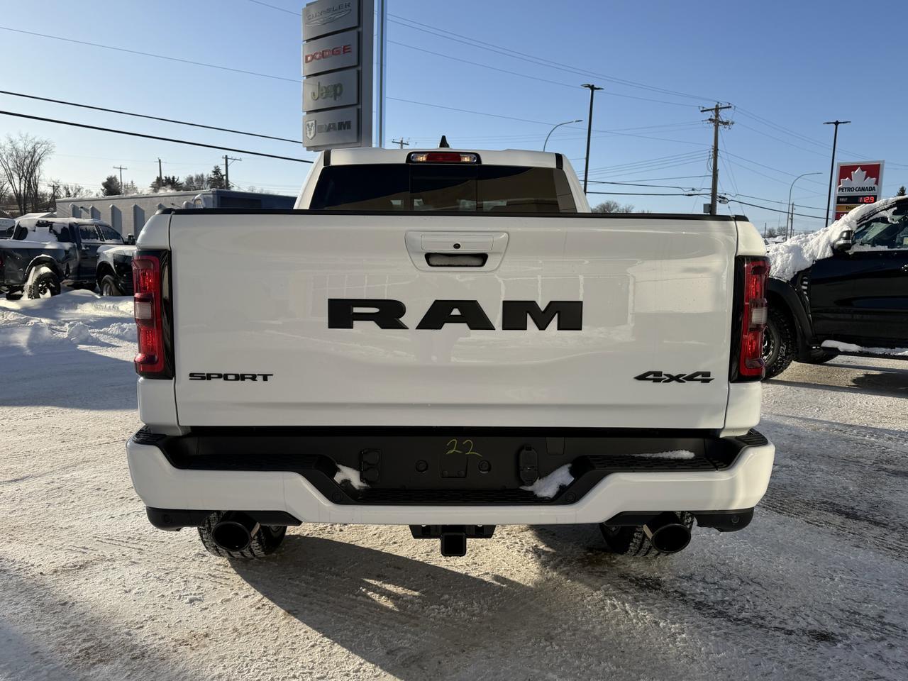 2026 Ram 1500 Sport Crew Cab 4x4 | 3L Hurricane | Pano Sunroof | NAV | Heated Vented Seats | Leather Redwater AB