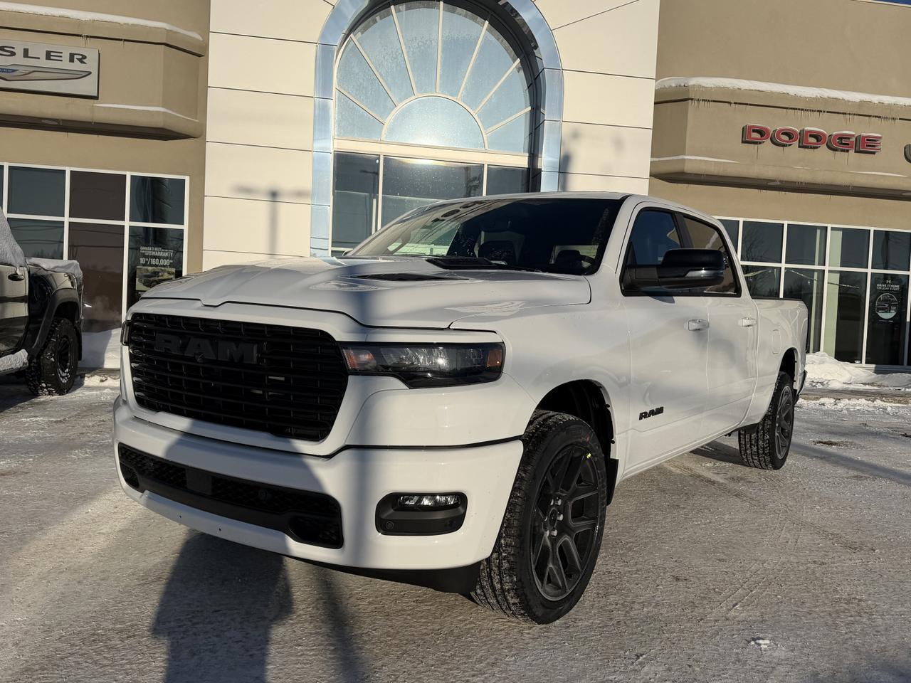 2026 Ram 1500 Sport Crew Cab 4x4 | 3L Hurricane | Pano Sunroof | NAV | Heated Vented Seats | Leather Redwater AB