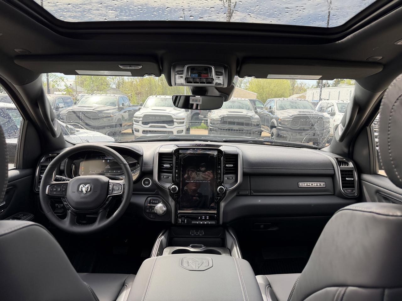2026 Ram 1500 Sport Crew Cab 4x4 | HEMI V8 | Pano Sunroof | 12IN Display | NAV | Heated Seats | Granite Crystal Redwater AB