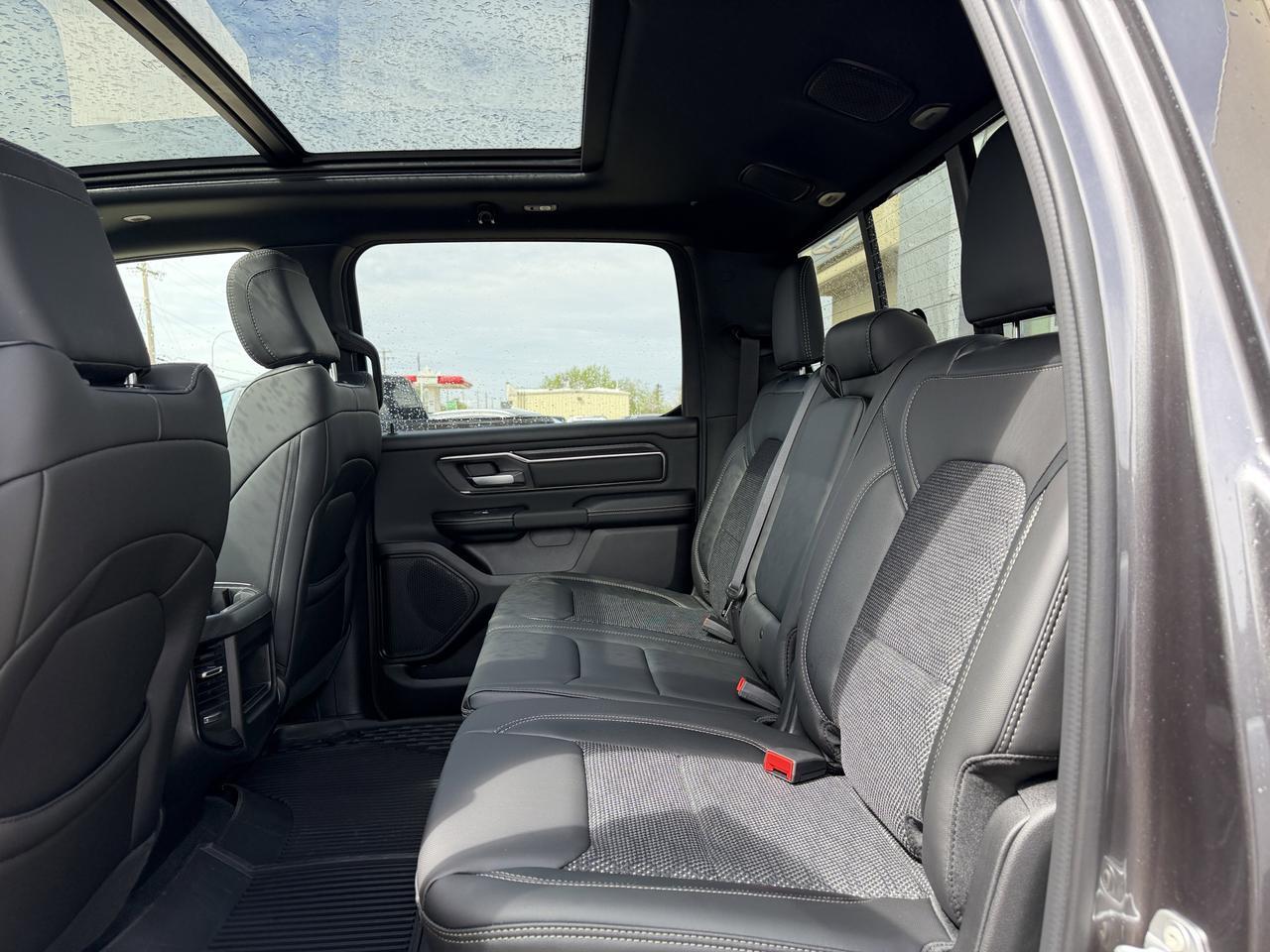2026 Ram 1500 Sport Crew Cab 4x4 | HEMI V8 | Pano Sunroof | 12IN Display | NAV | Heated Seats | Granite Crystal Redwater AB