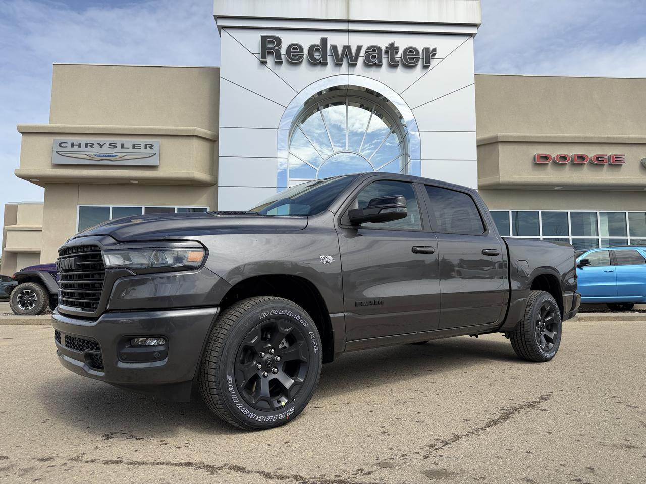 2026 Ram 1500 Sport Crew Cab 4x4 | HEMI V8 | Pano Sunroof | 12IN Display | NAV | Heated Seats | Granite Crystal