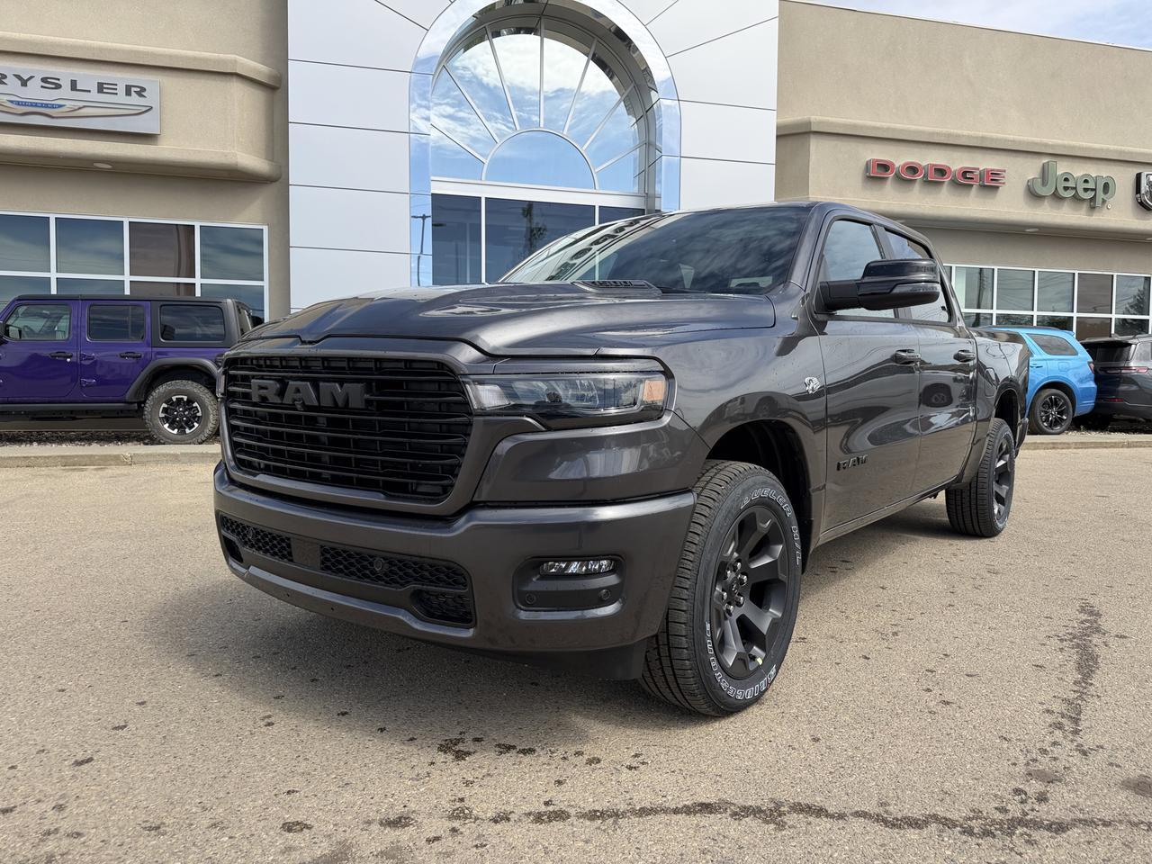 2026 Ram 1500 Sport Crew Cab 4x4 | HEMI V8 | Pano Sunroof | 12IN Display | NAV | Heated Seats | Granite Crystal Redwater AB