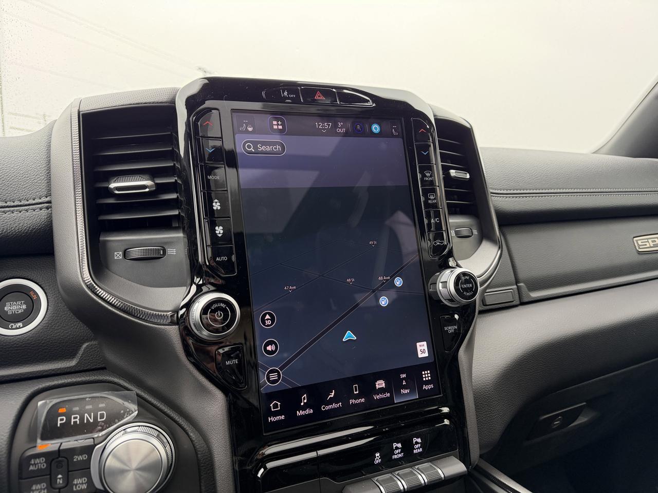 2026 Ram 1500 Sport Crew Cab 4x4 | Hurricane Twin Turbo | Diamond Black | Dual-Pane Panoramic Sunroof | 12IN NAV Redwater AB