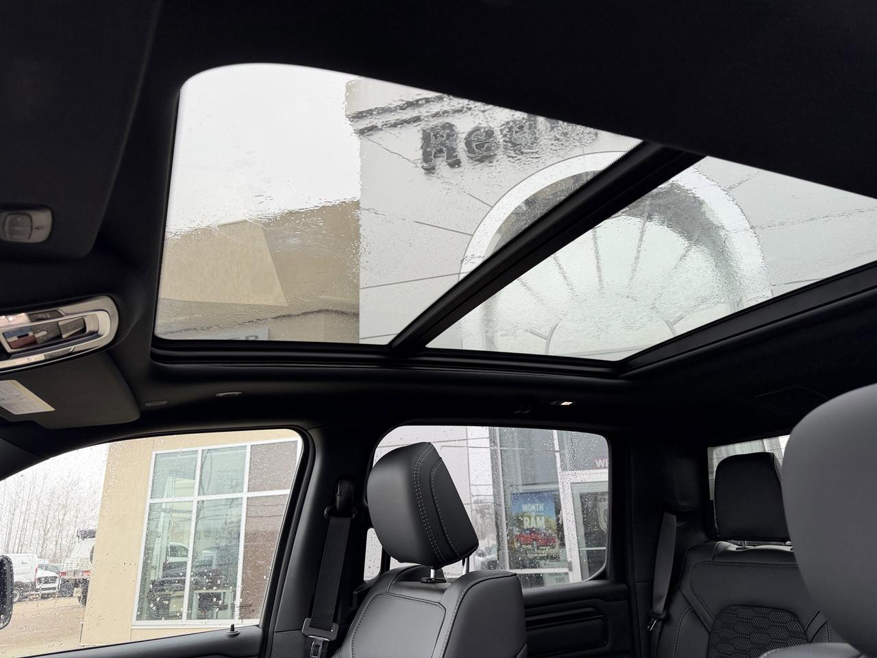 2026 Ram 1500 Sport Crew Cab 4x4 | Hurricane Twin Turbo | Diamond Black | Dual-Pane Panoramic Sunroof | 12IN NAV Redwater AB