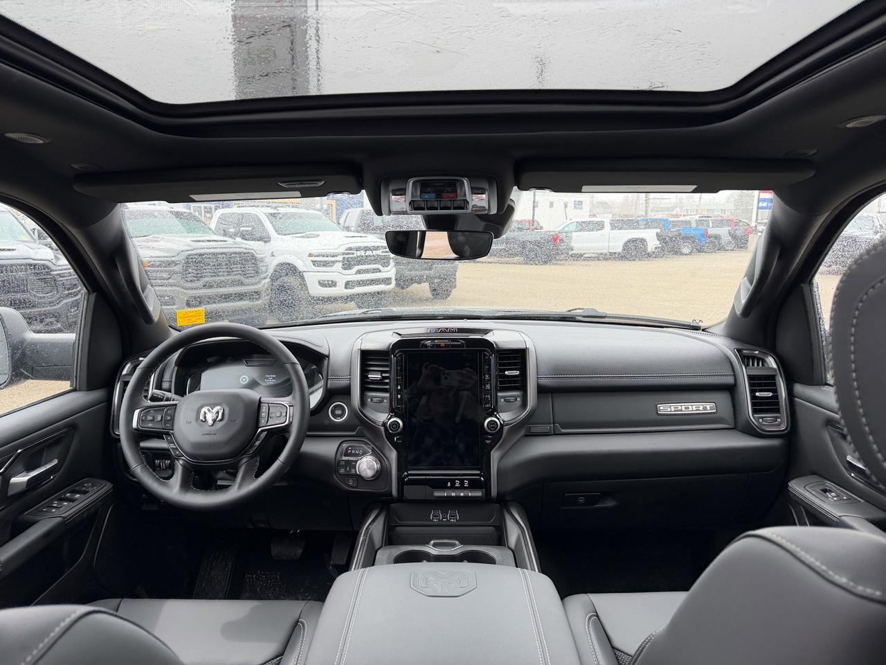 2026 Ram 1500 Sport Crew Cab 4x4 | Hurricane Twin Turbo | Diamond Black | Dual-Pane Panoramic Sunroof | 12IN NAV Redwater AB