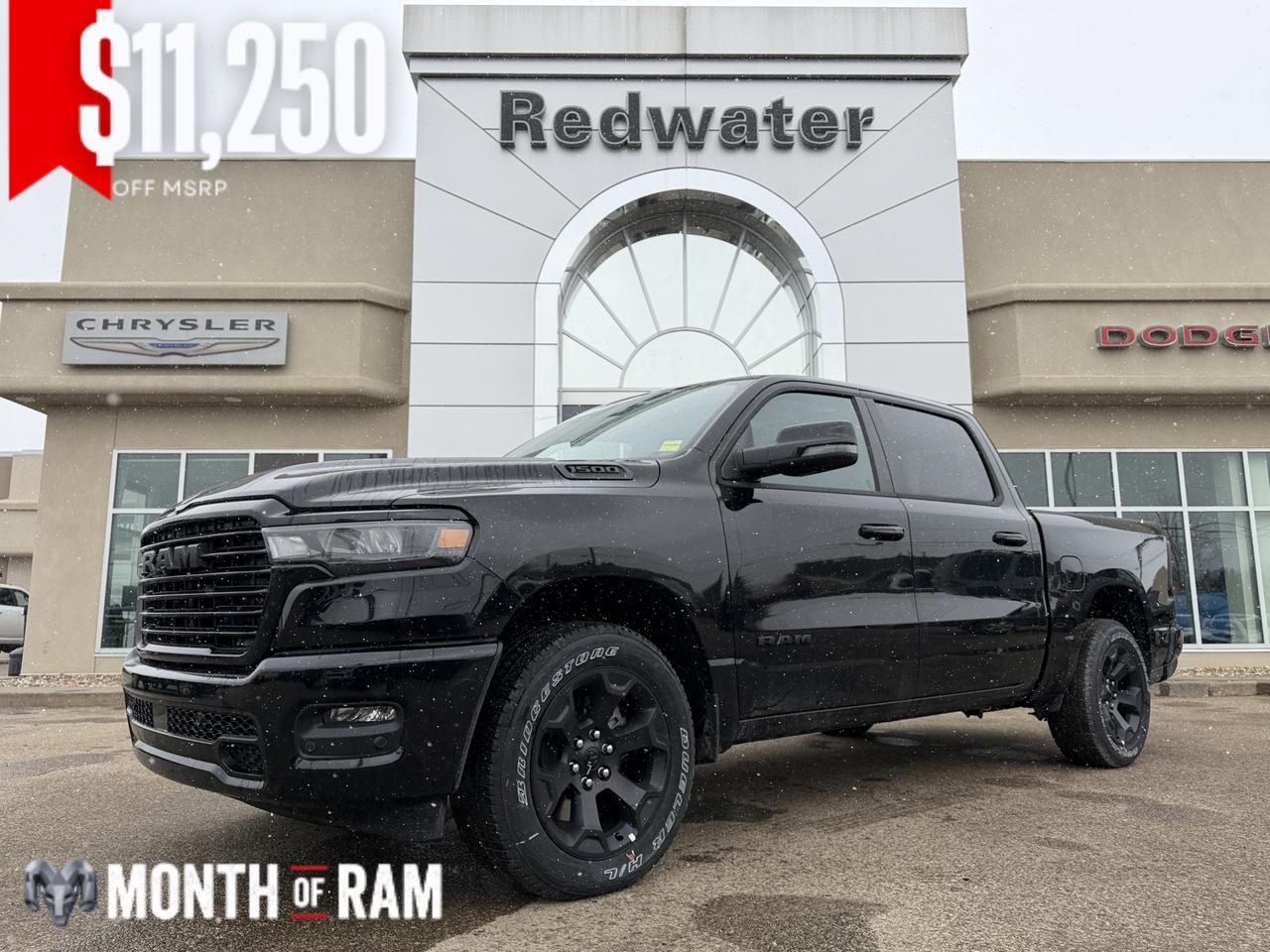 2026 Ram 1500 Sport Crew Cab 4x4 | Hurricane Twin Turbo | Diamond Black | Dual-Pane Panoramic Sunroof | 12IN NAV