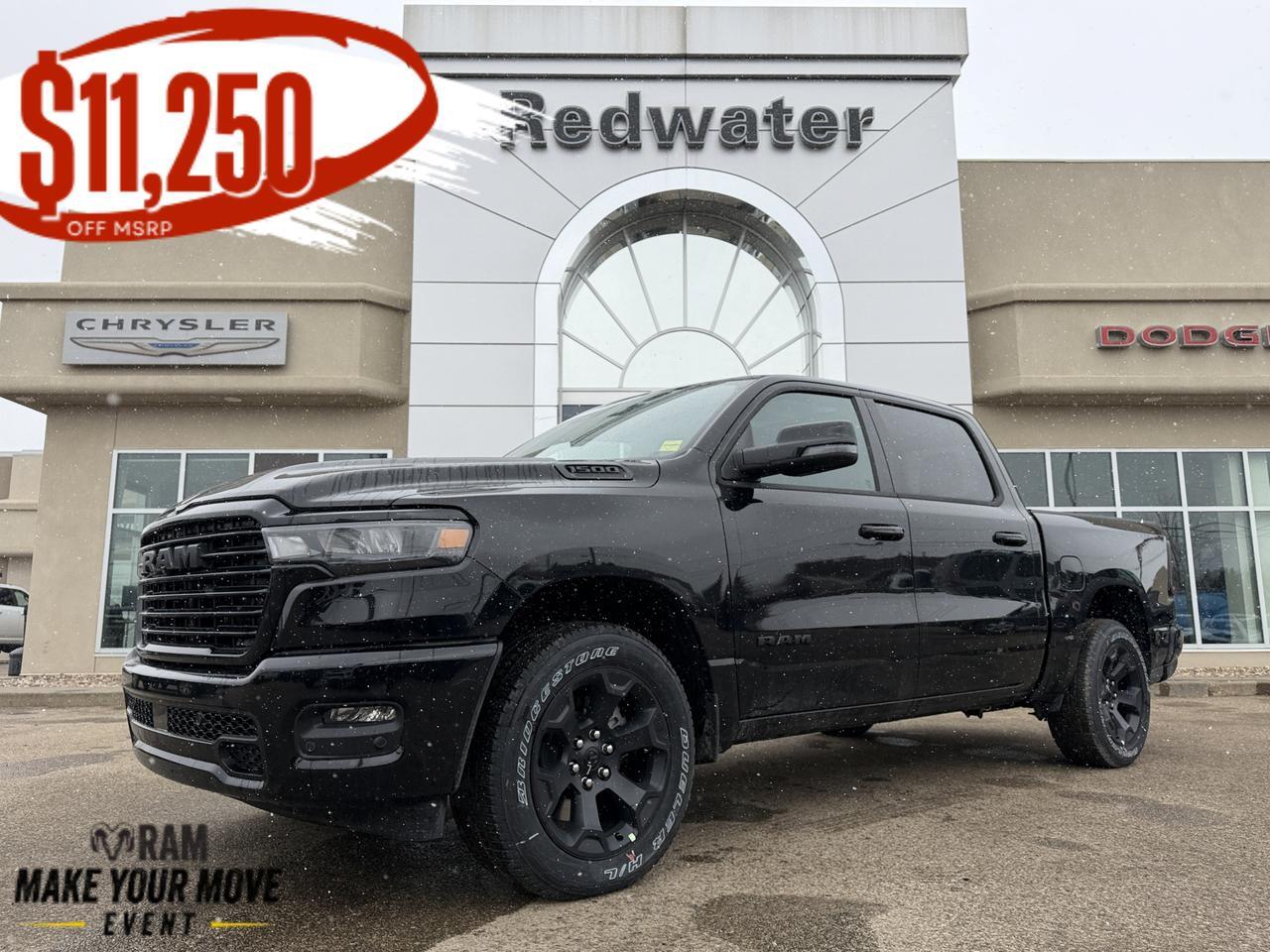 2026 Ram 1500 Sport Crew Cab 4x4 | Hurricane Twin Turbo | Diamond Black | Dual-Pane Panoramic Sunroof | 12IN NAV