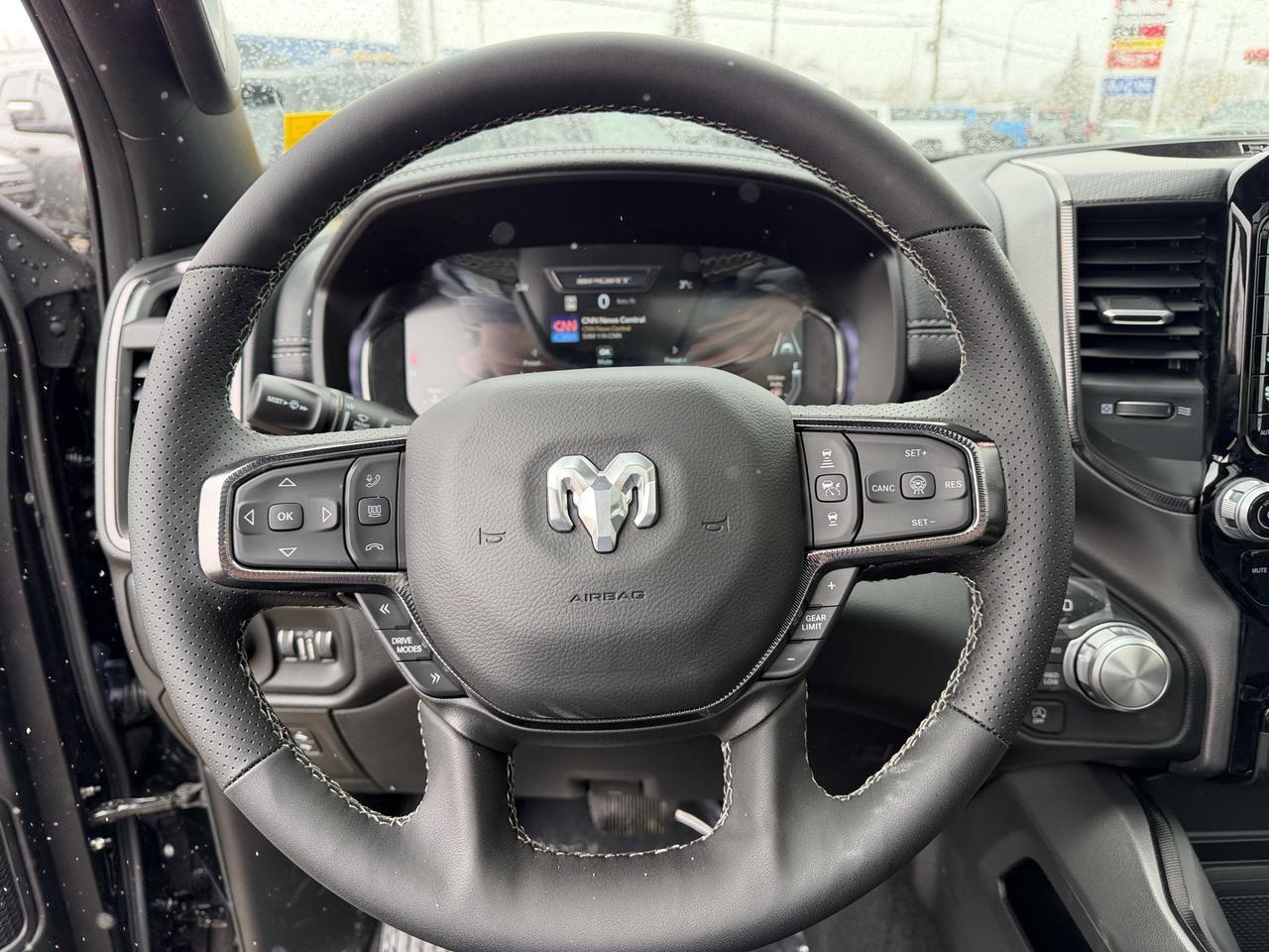 2026 Ram 1500 Sport Crew Cab 4x4 | Hurricane Twin Turbo | Diamond Black | Dual-Pane Panoramic Sunroof | 12IN NAV Redwater AB