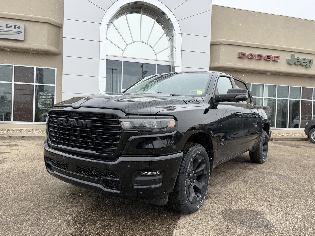 2026 Ram 1500 Sport Crew Cab 4x4 | Hurricane Twin Turbo | Diamond Black | Dual-Pane Panoramic Sunroof | 12IN NAV Redwater AB
