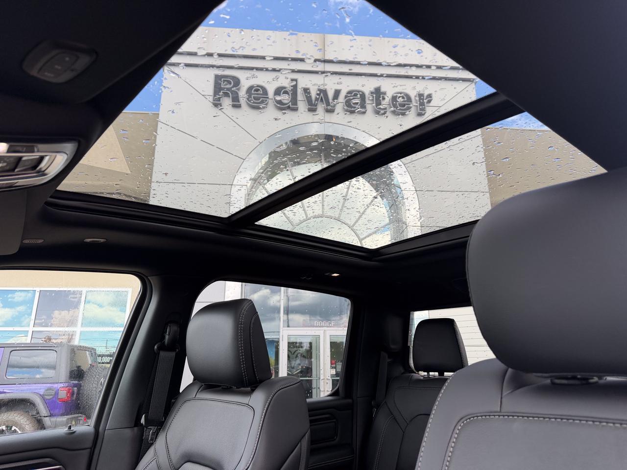 2026 Ram 1500 Sport Crew Cab 4x4 | Rig Ready Ram | HEMI V8 | Night Edition | Black Leather | Pano Sunroof | NAV Redwater AB