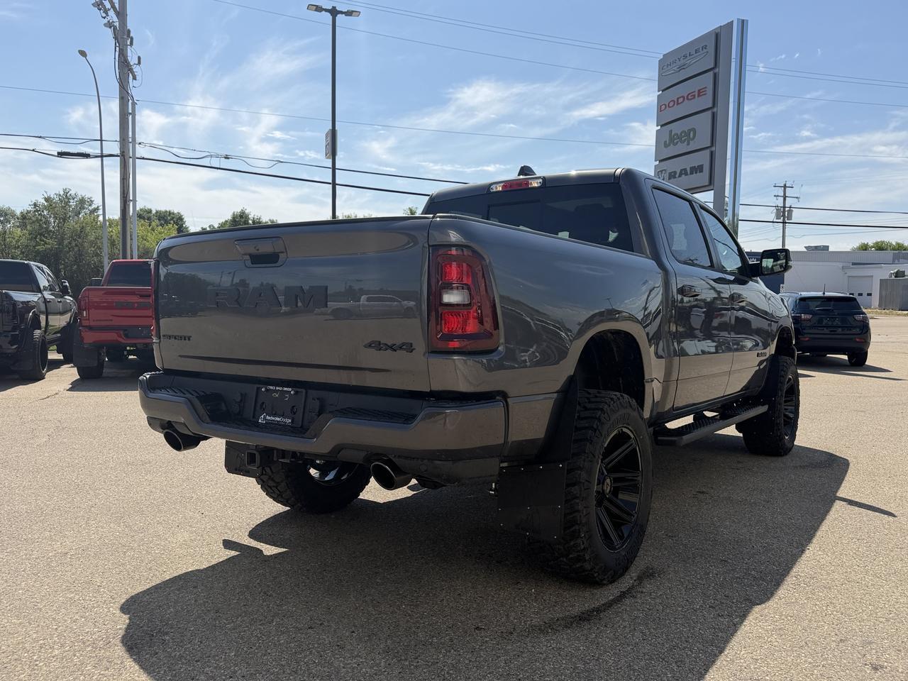 2026 Ram 1500 Sport Crew Cab 4x4 | Rig Ready Ram | KYLE | 6" Lift Kit | Hemi | 20" Wheels | 35" Tires | Pano Roof Redwater AB