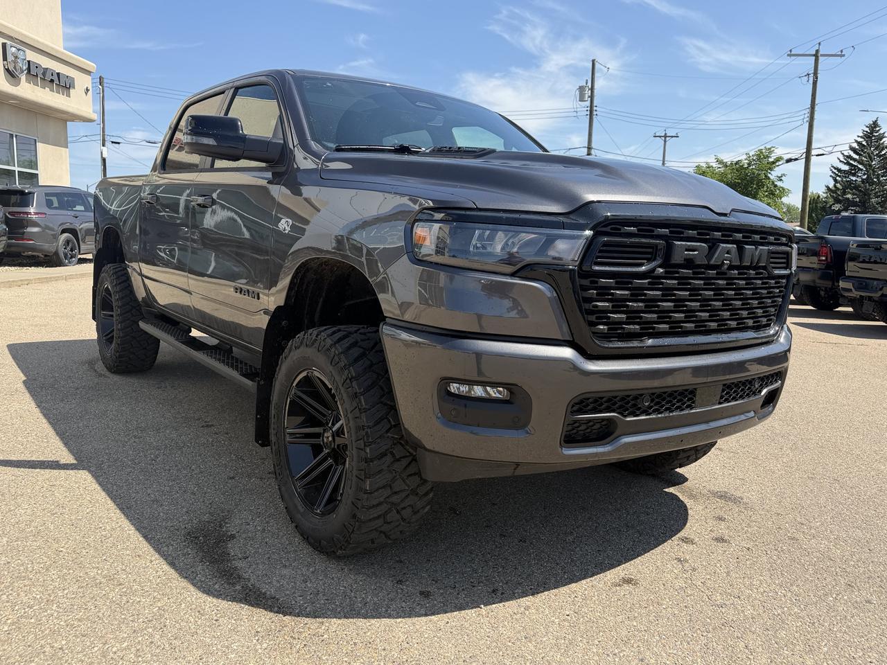 2026 Ram 1500 Sport Crew Cab 4x4 | Rig Ready Ram | KYLE | 6" Lift Kit | Hemi | 20" Wheels | 35" Tires | Pano Roof Redwater AB